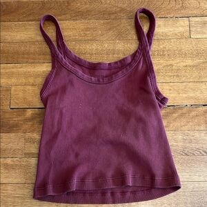 Women's Ribbed Burgundy Brandy Melville Tank Top